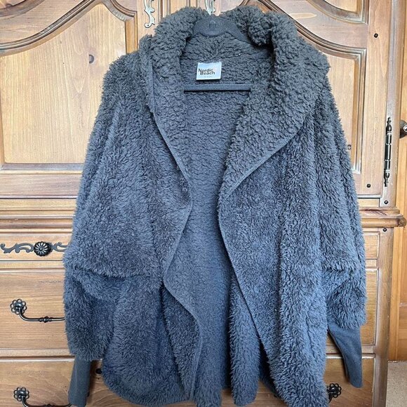 Nordic Beach Dark Grey Sherpa Jacket - Picture 1 of 3
